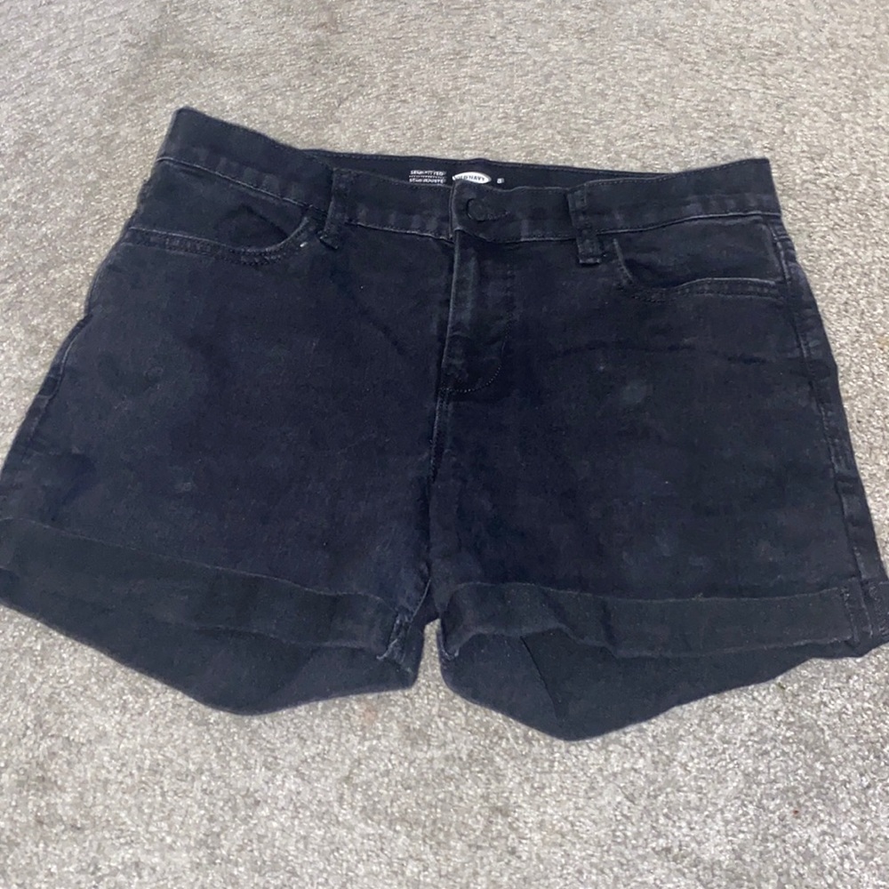Black denim shorts - Picture 1 of 1